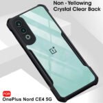 OnePlus Nord CE 4 5G | 360 Degree Protection | Protective Design | ShockProof Crystal Clear Back Cover | Transparent Back (PC & TPU, Black Bumper)