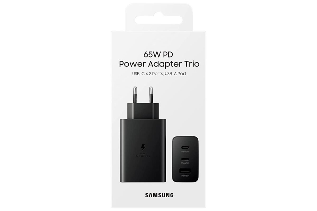 Samsung Original 65W Power Adapter Trio for Tablets, Black