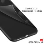 Oppo F25 Pro 5G | Slim Fit Protective Design | Ultra Matte Finish | Camera Protection Bump | (Silicone, Black)