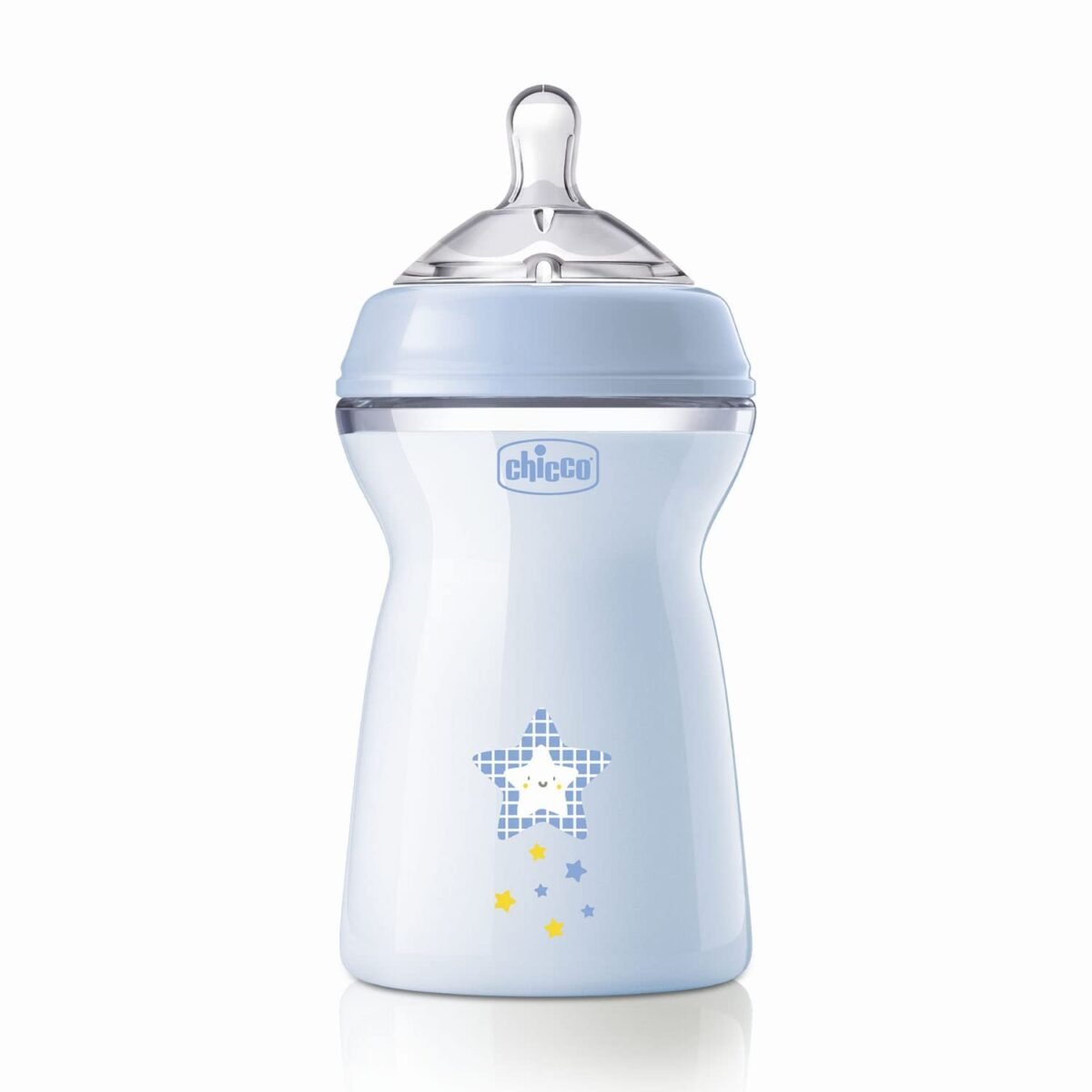 Chicco Natural Feeling 330ml Baby Milk Feeding Bottle with Wide Neck, Anti-Colic for Easy Milk Flow, for Babies & Toddlers 6m+