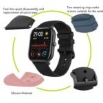 JBJ Soft Silicone Smartwatch Strap/Band with Black Metal Buckle Strap for Smartwatch