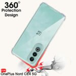 ShockProof Crystal Clear Back Cover Case for OnePlus Nord CE 4 5G | 360 Degree Protection | (PC & TPU, Transparent Bumper)