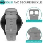 JBJ Soft Silicone 19mm Smartwatch Strap Metal Buckle Compatible with Noise Colorfit Pro 2/Oxy/Pulse/Beat, Boat Storm Smart