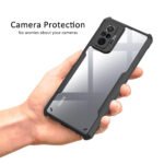 Back Cover for Redmi Note 10 Pro/Note 10 Pro Max Back Cover Slim Crystal Clear Camera Protection Airbag Shockproof (Transparent Black)