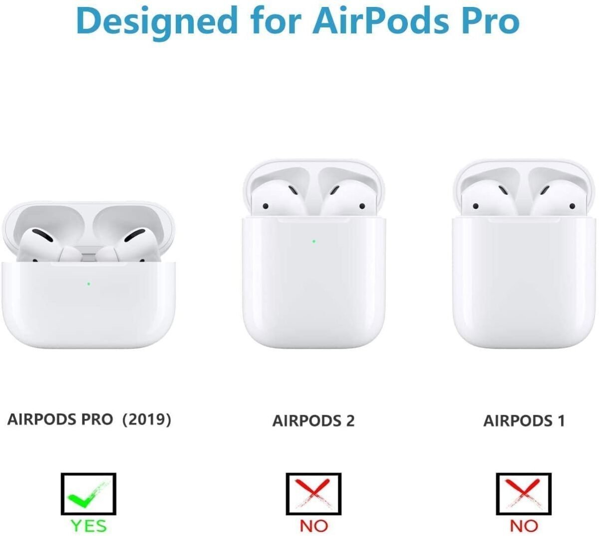 Airpods Pro (2019) Headphones Pouch Case Soft Silicone Cartoon Character 360-degree Protection Case with Keyring