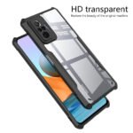 Back Cover for Redmi Note 10 Pro/Note 10 Pro Max Back Cover Slim Crystal Clear Camera Protection Airbag Shockproof (Transparent Black)