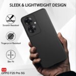 Transparent hard back cover case for Oppo F25 Pro 5G | Transparent Black