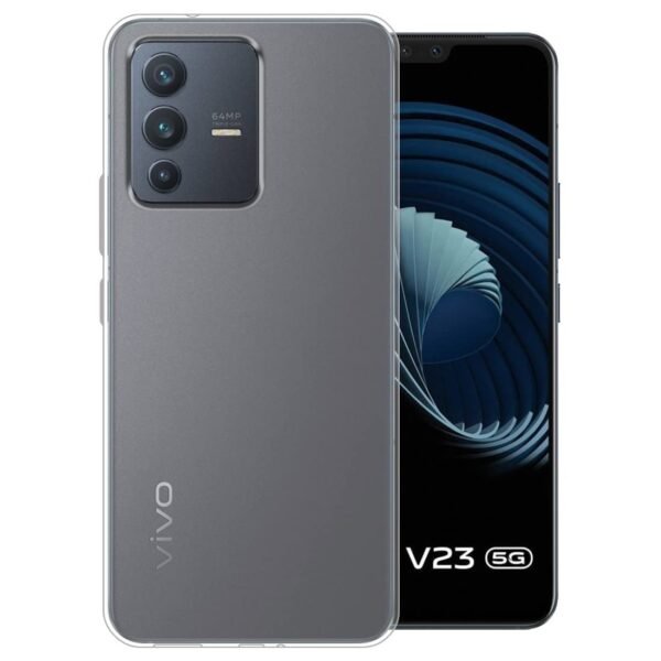 Soft Silicone| Transparent| Flexible Back Cover for Vivo V23 5G