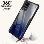 Back Cover Case for Samsung Galaxy M31s (Shockproof | Crystal Clear | Hybrid TPU & PC | Transparent Back | Black