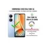 Rubber Silicone Back Cover for Vivo Y100 5G - Transparent