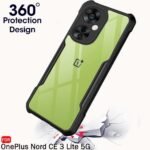Shockproof Crystal Clear Back Cover Case for OnePlus Nord CE 3 Lite 5G | 360 Degree Protection | Protective Design |