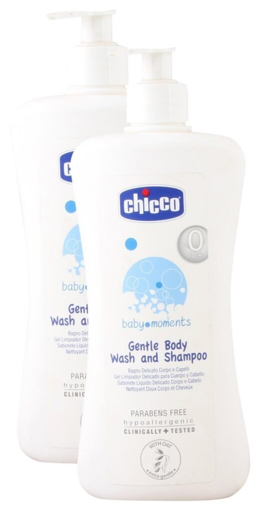 More Combo - Chicco Baby Moments Gentle Body Wash and Shampoo, 500ml (Pack of 2) Promo Pack