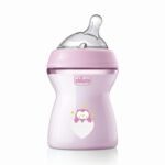 Chicco Natural Feeling Baby Milk Feeding Bottle with Wide Neck, Anti-Colic for Easy Milk Flow, for Babies & Toddlers 2m+, 250ml