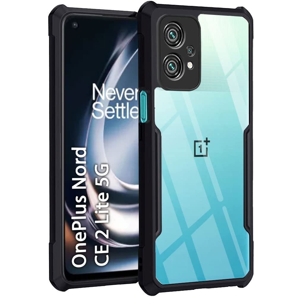 Crystal Clear OnePlus Nord CE 2 Lite 5G Back Cover Case, 360 Degree Protection, Shock Proof Design, Transparent Back