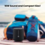 Portronics SoundDrum 1 10W TWS Portable Bluetooth 5.3 Speaker with Powerful Bass, Type C Charging Cable Included | (Black)