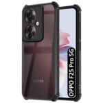 Transparent hard back cover case for Oppo F25 Pro 5G | Transparent Black