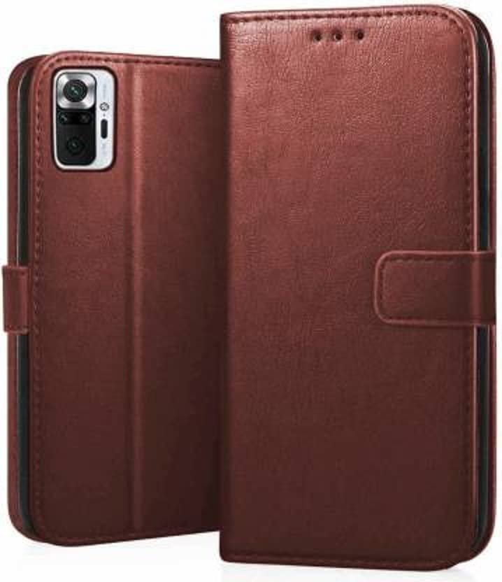 Leather Finish Flip Cover for Xiaomi Redmi Note 10 Pro Max |Inside Pockets & Inbuilt Stand | Wallet Style Back Case |