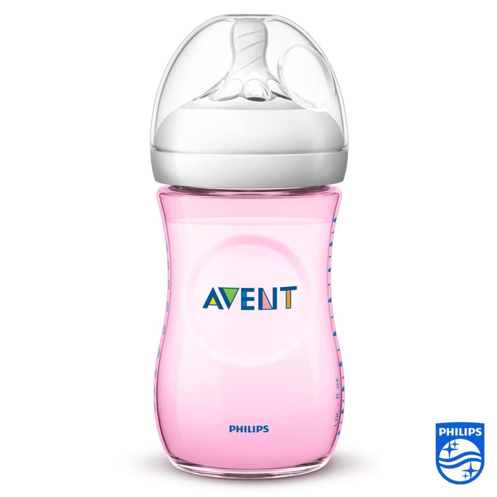 AVENT Philips Natural 2. 0 Pink Feeding Bottle 260ml SCF034/10 Pack of 2