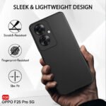 Oppo F25 Pro 5G | Slim Fit Protective Design | Ultra Matte Finish | Camera Protection Bump | (Silicone, Black)