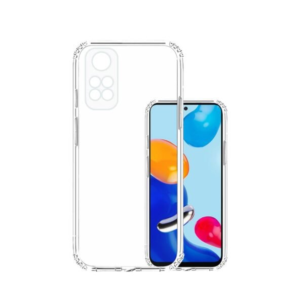 Mobile Back Case Cover for Redmi Note 11 (Soft Silicone Transparent)