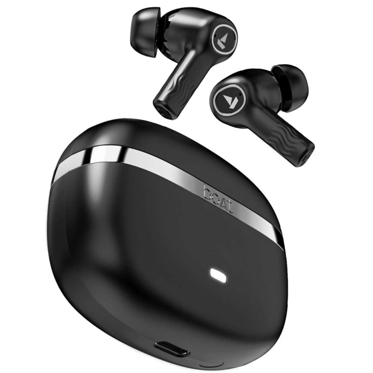 boAt Nirvana Ion with 120 HRS Playback(24hrs/Charge), Crystal Bionic Sound with Dual EQ Modes, Quad Mics ENx™ Technology, Low Latency(60ms), in Ear Detection(Charcoal Black)