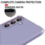 Back Cover Soft Case for Samsung Galaxy A34 5G | Best Camera Protection | Transparent cover