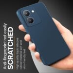 Vivo Y36 Slim Ultra Soft Rubberised Back Cover | Inner Velvet Fabric Lining | Camera Protection Back Case - Blue