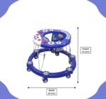 Baby Walker Musical Activity Baby Walker with Musical Toy Bar Rattles and Activity Toys (Blue)