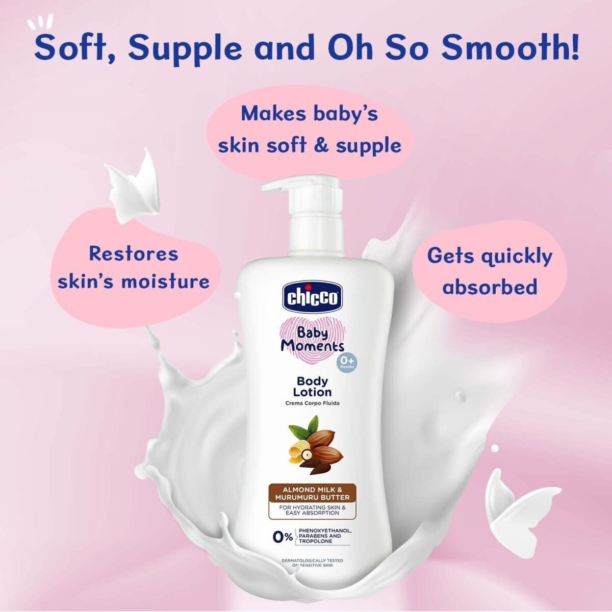 Chicco Body Lotion 500 ml with Baby Cream 100g