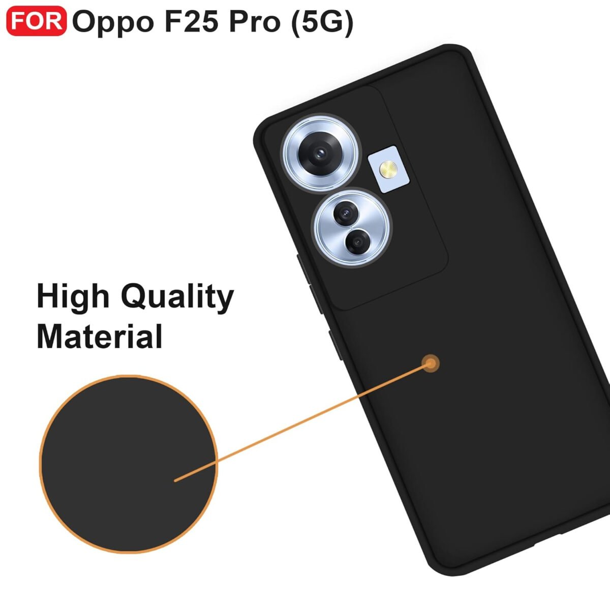 Oppo F25 Pro (5G) Back Cover | Camera Bump Protection & Inner Velvet Fabric Lining | Ultra Slim Matte Soft Rubberised Case Cover (Blue)