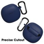 Silicone Case Scratch-Resistant, 360 Full Protection, Carabiner Clip Compatible with Keychain for Boat Atom 81 Airdopes