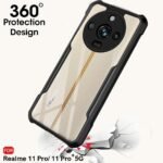 Polycarbonate Crystal Clear Back Cover Case For Realme 11 Pro/11 Pro Plus 5G|360 Degree Protection|Shock Proof