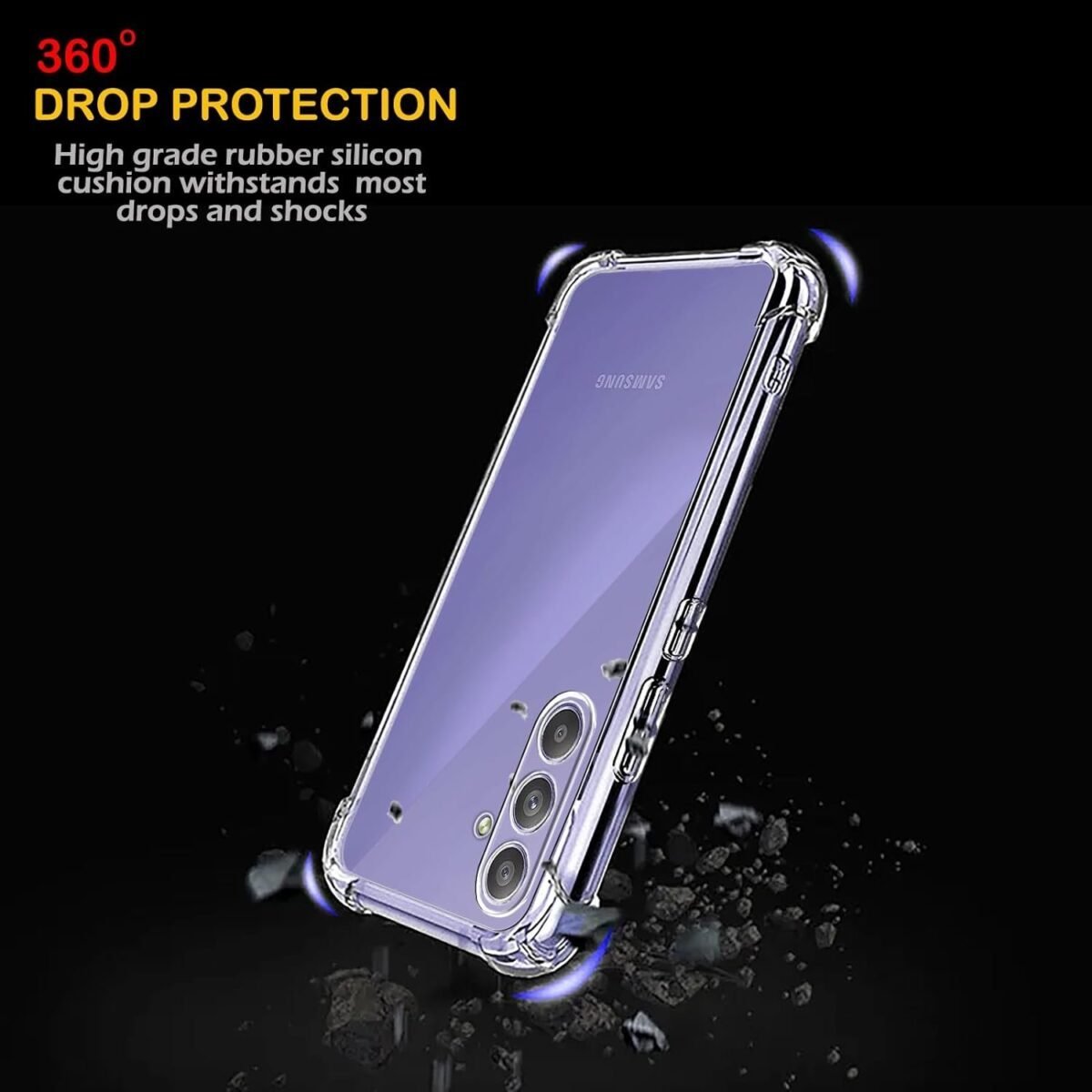 Mobile Cover Soft & Flexible Shockproof Back Case with Cushioned Edges Transparent for Samsung Galaxy A54 5G - Clear