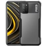 Silicone Mobile Cover Soft and Flexible Shockproof Back Cover with Cushioned Edges for Mi Poco M3 (Black)