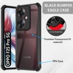 Back Cover for [ Oppo F25 Pro 5G ] Acrylic Back Cover Case for [ Oppo F25 Pro 5G ] | 360 Degree Protection |  (Transparent Black)