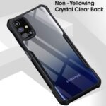 Back Cover Case for Samsung Galaxy M31s (Shockproof | Crystal Clear | Hybrid TPU & PC | Transparent Back | Black