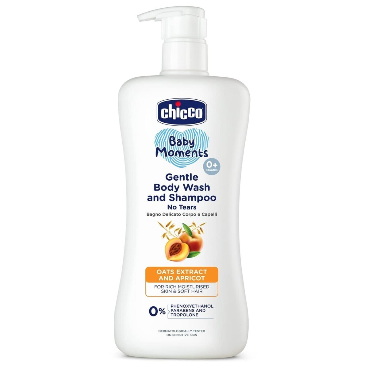 Chicco Gentle Bodywash & Shampoo 500Ml With Toothpaste Strawberry 12M+