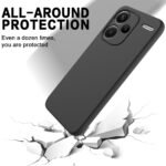 Redmi Note 13 Pro + 5G Back Cover Soft Silicone Shockproof Slim with Anti Dust Plugs