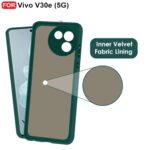 Vivo V30e (5G) Back Cover | Camera Bump Protection | Ultra Slim Matte Soft Rubberised Case Cover (Green)