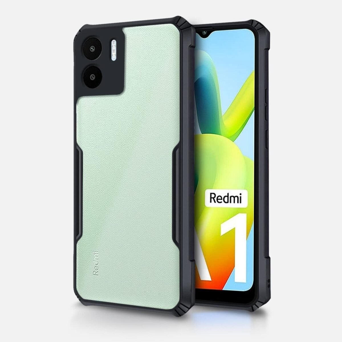 Redmi A1 | Redmi A2 Back Cover | Crystal Clear Transparent Back | Ultra Hyrbid | Full Camera Protection | Raised Edge |