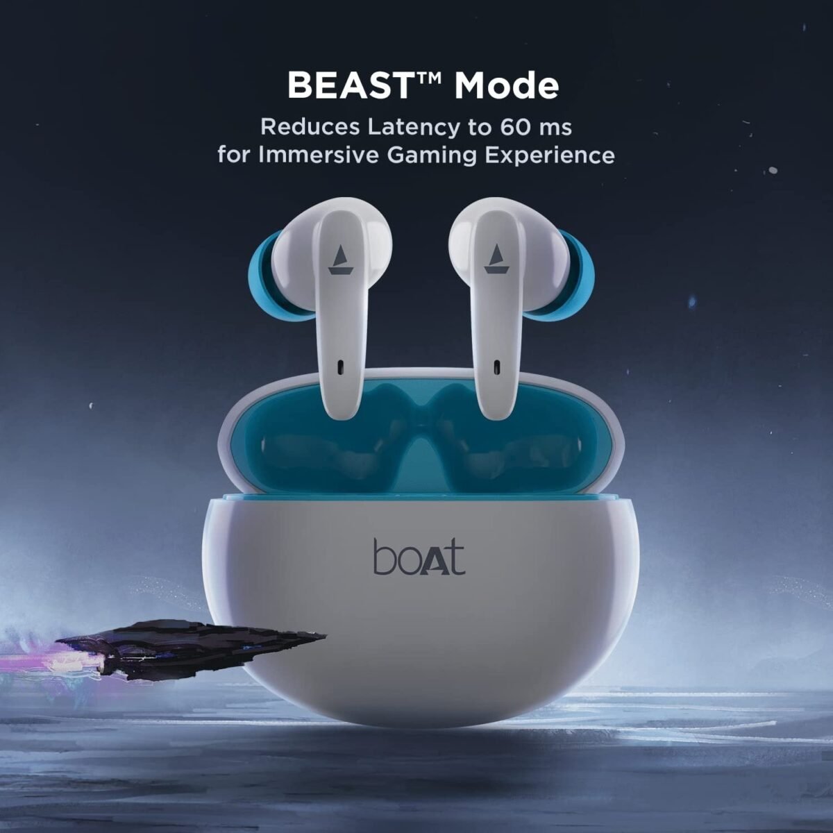 boAt Airdopes 181 in-Ear True Wireless Earbuds with ENx Tech, Beast Mode(Low Latency Upto 60ms) for Gaming, with Mic, ASAP