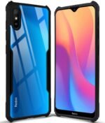 Hard PC Crystal Bumper Shockproof Back Cover Case for Xia   Mi Redmi 9A with Camera Protection (Matte Black)