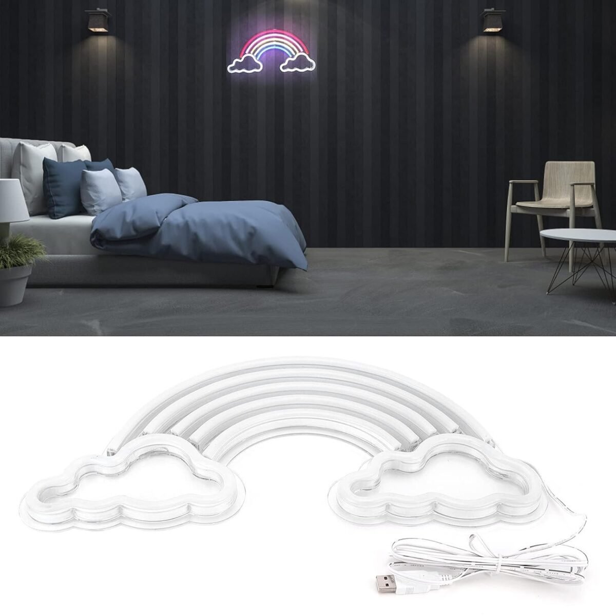 Decorative Neon Sign, LED PVC Board Durable USB Powered Exquisite Neon Light for Party for Bedroom for Christmas Decoration |