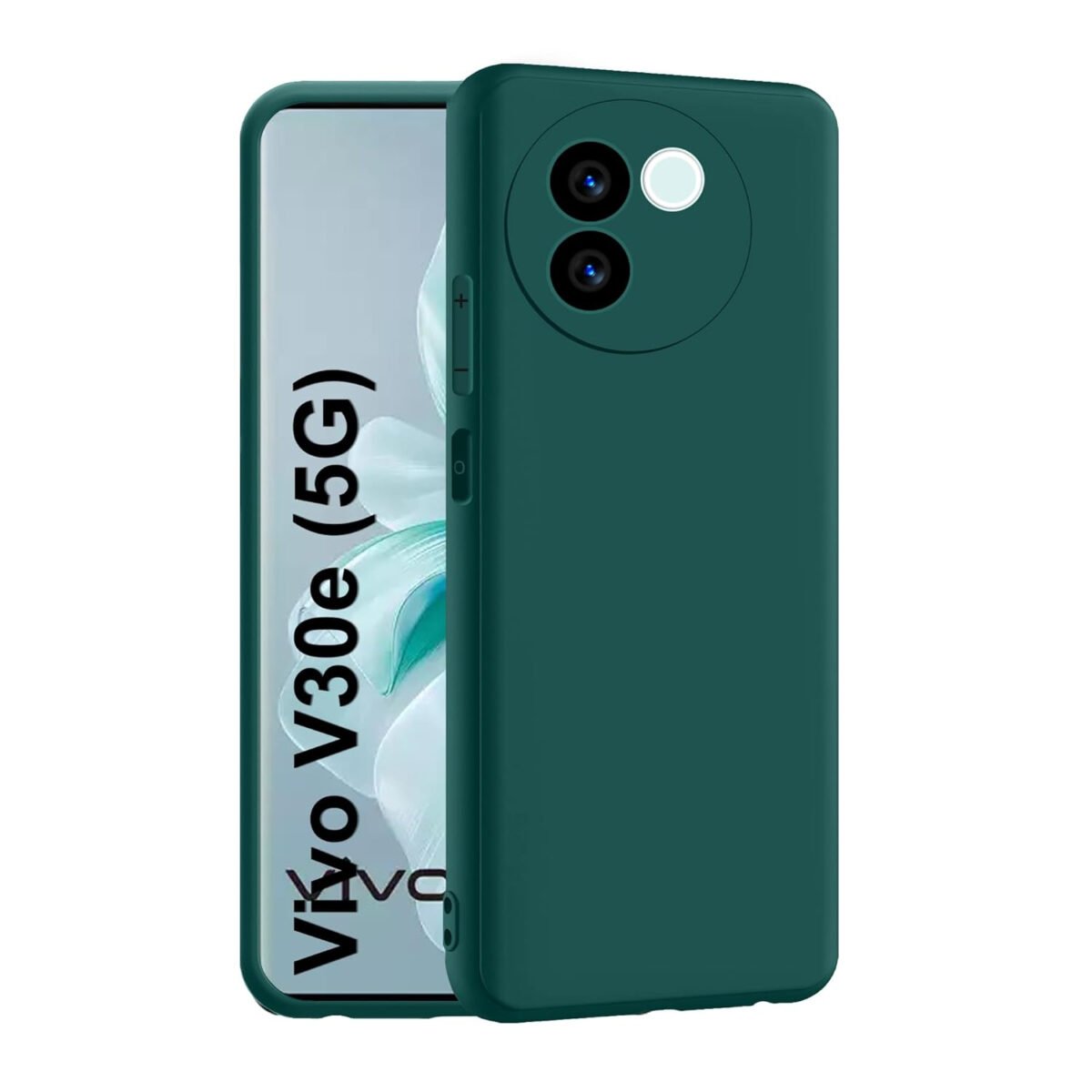 Vivo V30e (5G) Back Cover | Camera Bump Protection | Ultra Slim Matte Soft Rubberised Case Cover (Green)