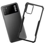 Silicone Mobile Cover Soft and Flexible Shockproof Back Cover with Cushioned Edges for Mi Poco M3 (Black)