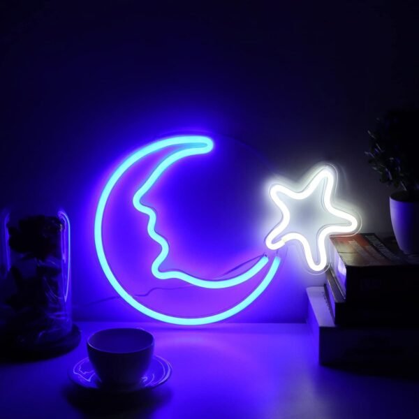 OMI Decorative Light, LED Neon Sign Moon Star Pattern for Pavilion for Home for Entrance Hall for Office'||