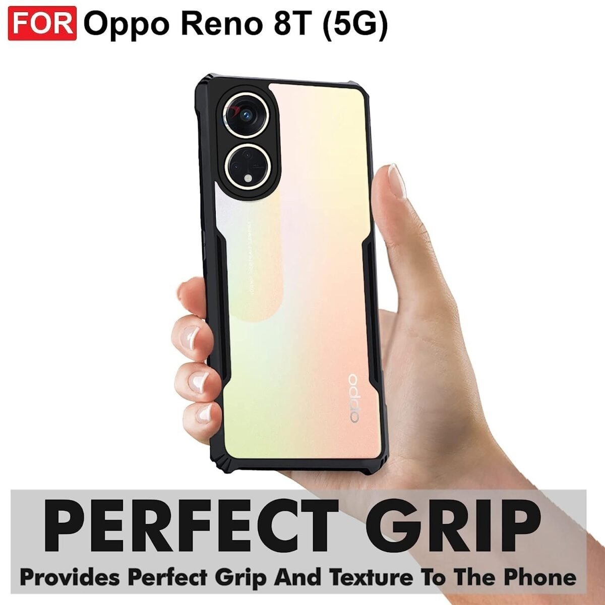 Oppo Reno 8T (5G) Case Back Cover Shockproof Bumper Crystal Clear | 360 Degree Protection TPU+PC | Camera Protection |