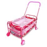 BABY LOVE  Baby Foldable Comfort Solf Cradle Bed with Swing Palna Jhula for New Born Baby Multiparous Infant & Toddler Beds with