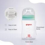 Pigeon Natural Flo Wide Neck Feeding Bottle New Born/Infants/Toddler Upto 3 Years BPA Free 240ml Wn3 Pp Nursing Bottle 240ml