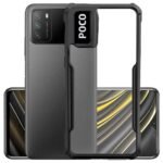 Silicone Mobile Cover Soft and Flexible Shockproof Back Cover with Cushioned Edges for Mi Poco M3 (Black)